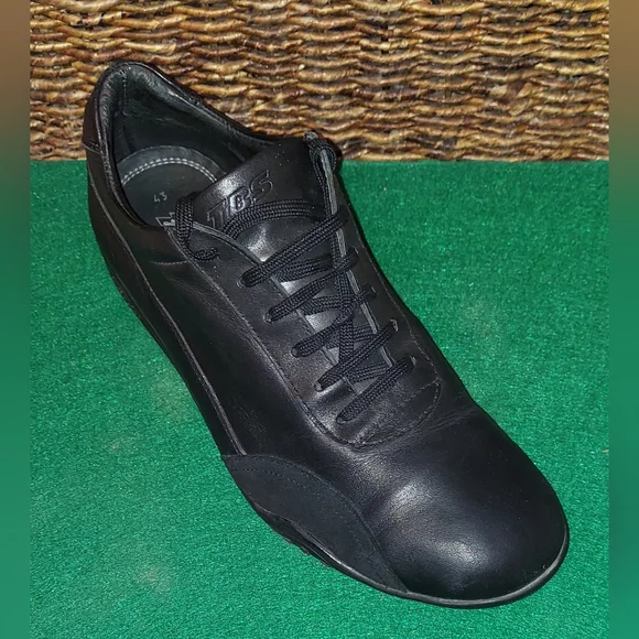 TBS FOOTWEAR MEN\'S BLACK SUEDE  & LEATHER CASUAL OXFORD SNEAKERS SIZE 43 Trainer - Special Edition (Black Suede & Leather) - Stoffa main image 4
